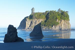 Ruby Beach and its famous seastack, early morning, Olympic National Park, Washington