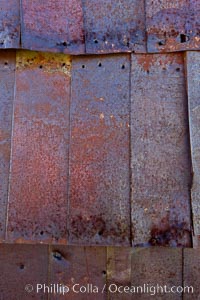 Rusted old metal siding, Kelley Building on Green Street, Bodie State Historical Park, California