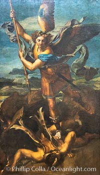 Saint Michael Vanquishing Satan, Rafael, Musee du Louvre, Paris, France