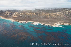 San Miguel Island south side, aerial photograph