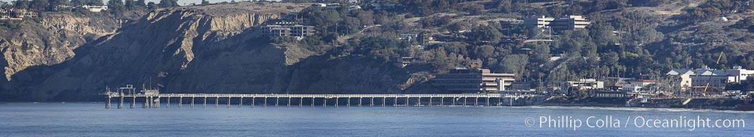 Scripps Pier, panorama, a composite of five individual photographs, Scripps Institution of Oceanography, La Jolla, California