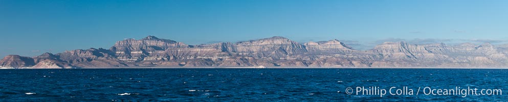 Sea of Cortez coastal scenic panorama, near La Paz, Baja California, Mexico