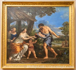 The Shepherd Faustulus Bringing Romulus and Remus to his Wife, Nicolas Mignard (1654), Musee du Louvre, Paris