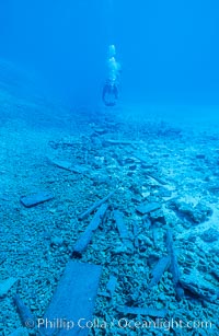 Debris from wreck of F/V Jin Shiang Fa, Rose Atoll National Wildlife Sanctuary