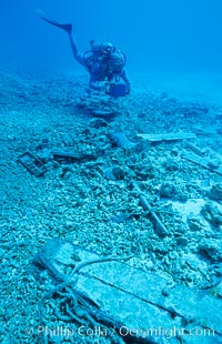 Debris from wreck of F/V Jin Shiang Fa, Rose Atoll National Wildlife Sanctuary