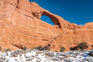 Skyline Arch spans 90 feet, Arches National Park, Utah