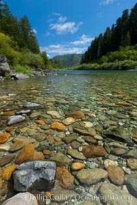 Smith River, the last major free flowing river in California.  Trees include the coast redwood, western hemlock, Sitka spruce, grand fir and Douglas fir, Jedediah Smith State Park