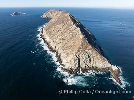 South Coronado Island, viewed from the south, with Middle Island and North Island in the distance, Coronado Islands (Islas Coronado)