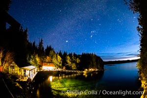 Stars at night over Hurst Island, Gods Pocket Resort