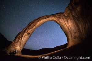 Stars over Corona Arch at Night, Moab, Utah