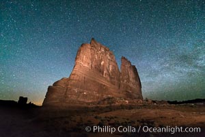 Stars over the Organ, Courthouse Towers, Arches National Park