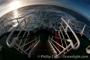 Stern stairs and wake of the M/V Polar Star