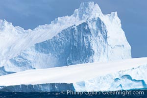 Iceberg detail, at sea among the South Orkney Islands, Coronation Island, Southern Ocean