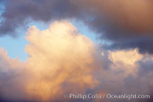 Clouds form at dawn before a storm rolls in, Carlsbad, California