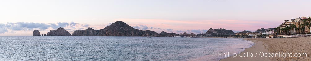 Sunrise on Medano Beach, on the coast of Cabo San Lucas, Mexico