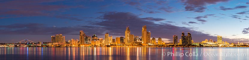 Sunrise over the San Diego City Skyline