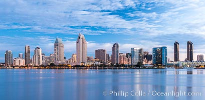 Sunrise over the San Diego City Skyline