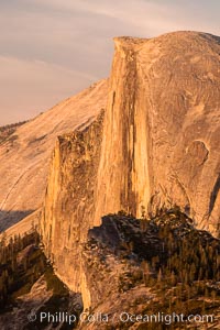 Sunset light on the face of Half Dome, Yosemite National Park
