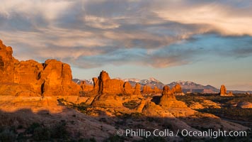 Sunset over Garden of the Gods, Arches National Park