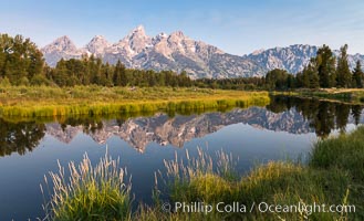 Teton Range from Schwabacher Landing, Grand Teton National Park