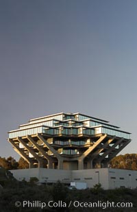 UCSD Library (Geisel Library, UCSD Central Library), University of California, San Diego, La Jolla