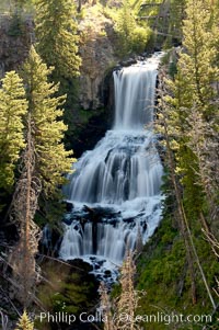Undine Falls, between Mammoth and Tower in Yellowstone National Park, marks where Lava Creek drops 110 feet in two sections