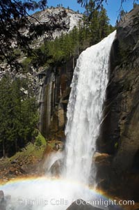 Vernal Falls at peak flow in late spring, viewed from the Mist Trail, Yosemite National Park, California
