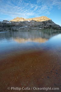 Vogelsang Lake, and Vogelsang Peak (11516') at sunrise in Yosemite's High Sierra, Yosemite National Park, California