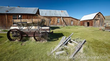 Wagon and Miner's Union Hall, Bodie State Historical Park, California