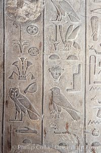 Wall detail with hieroglyphics, Luxor Temple