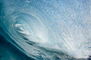 A tube, the inside of a breaking wave, The Wedge, Newport Beach, California