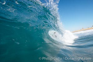 Breaking wave, the Wedge, The Wedge, Newport Beach, California