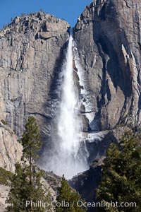 Yosemite Falls viewed from Yosemite Lodge, Yosemite National Park, California