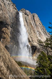 Yosemite Falls in Spring, viewed from Yosemite Falls trail, Yosemite National Park, California