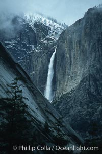 Yosemite Falls seen from Mist trail, Yosemite National Park, California