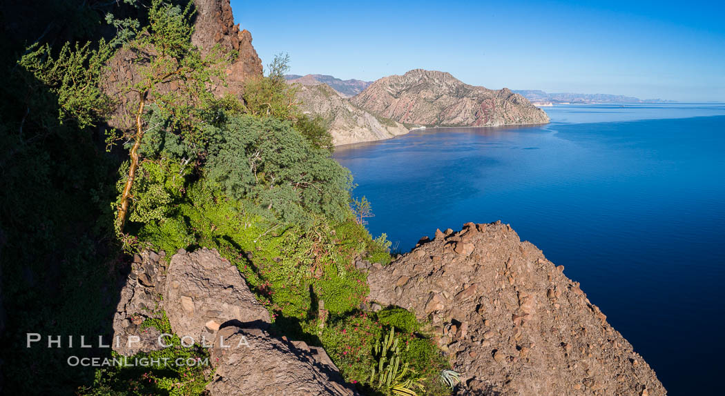 Birds Eye view of Sherry's Bay, Sea of Cortez. Baja California, Mexico, natural history stock photograph, photo id 37326