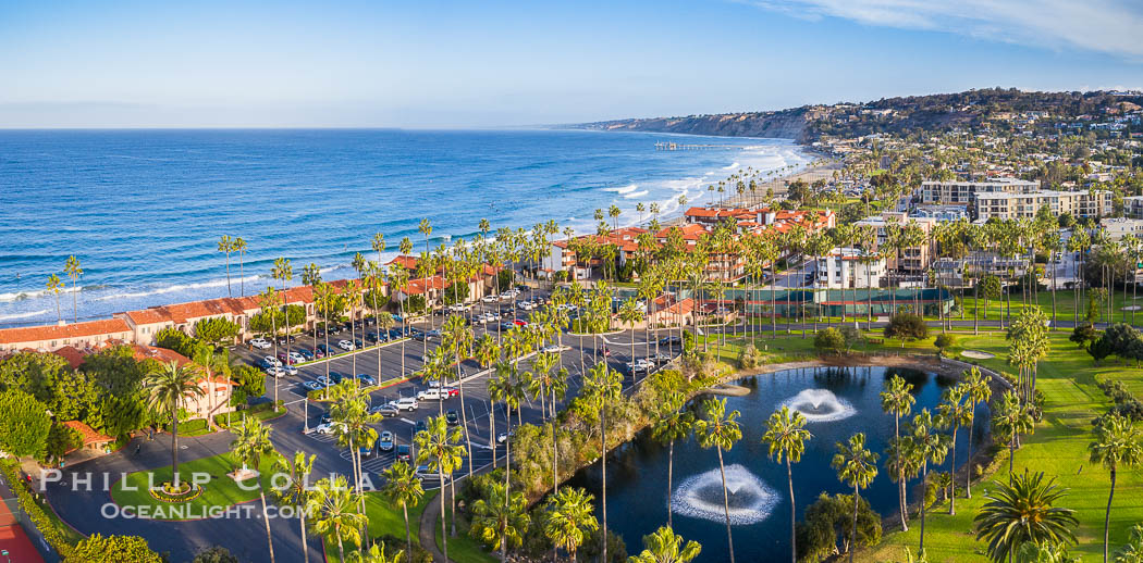 La Jolla Beach and Tennis Club, and La Jolla Shores beach, aerial photo. California, USA, natural history stock photograph, photo id 38195