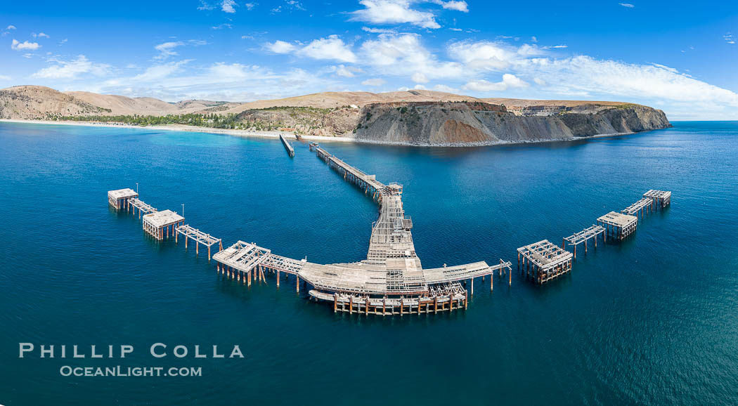 Rapid Bay Jetty Aerial Photo, South Australia.  The now-derelict jetty (wharf, pier) at Rapid Bay is famous for great SCUBA diving, including opportunities to see leafy sea dragons., natural history stock photograph, photo id 39210