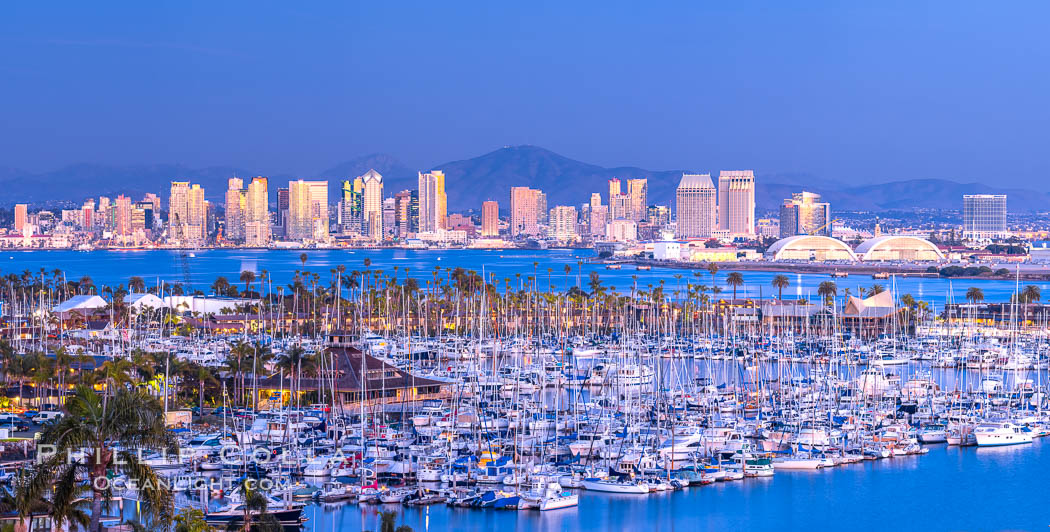 San Diego City Skyline at Sunset, California, #36750