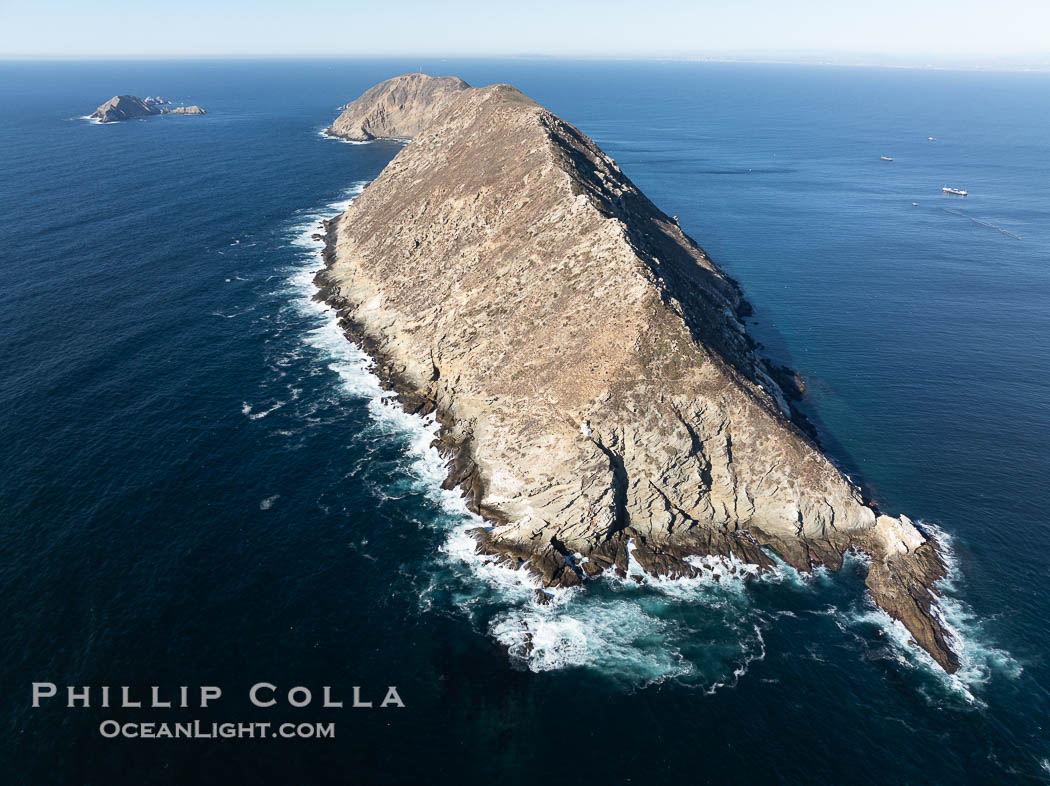 South Coronado Island, viewed from the south, with Middle Island and North Island in the distance. Coronado Islands (Islas Coronado), Baja California, Mexico, natural history stock photograph, photo id 40746