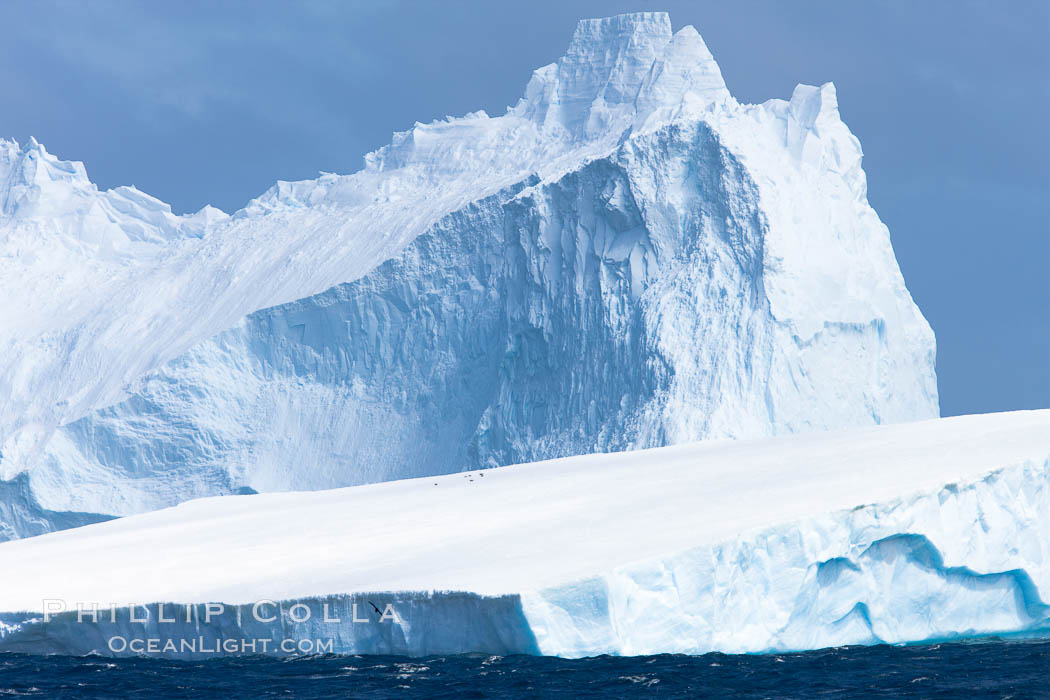 Iceberg detail, at sea among the South Orkney Islands. Coronation Island, Southern Ocean, natural history stock photograph, photo id 24795